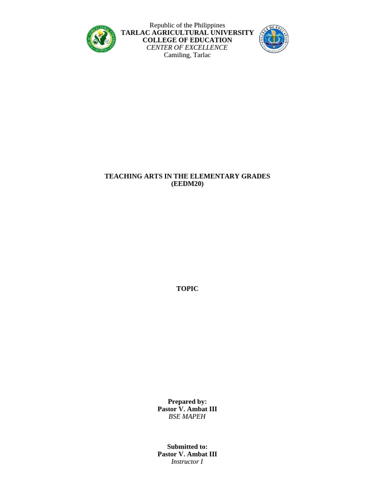 Teaching Arts in Elementary Grades | PDF