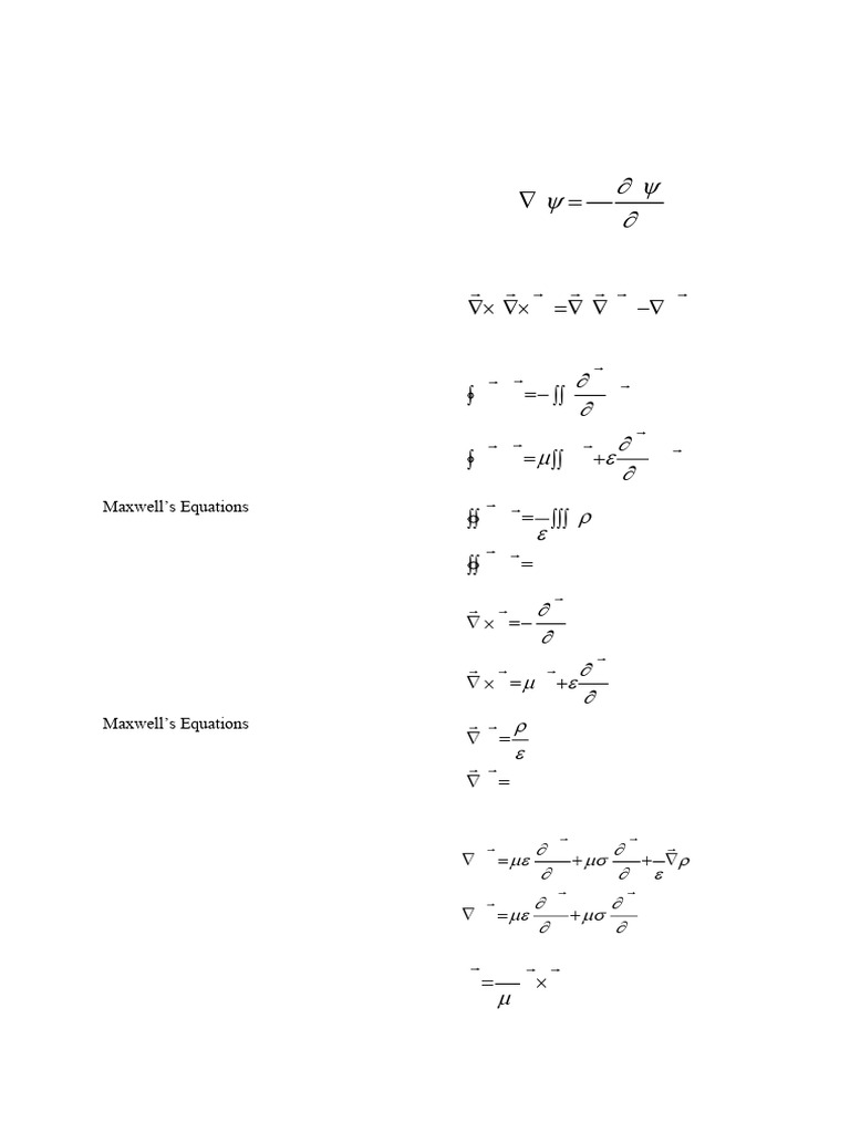 Electromagnetism Formula Sheet | PDF | Waves | Electrodynamics