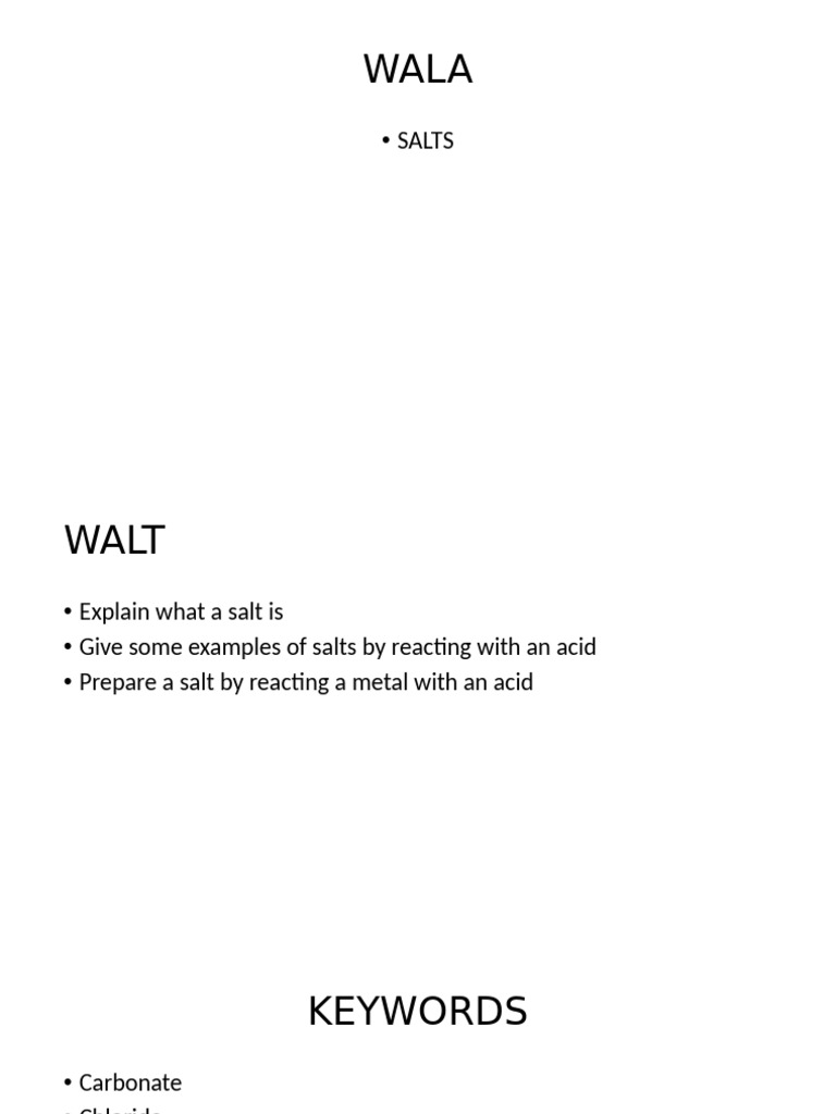 Salts | PDF | Acid | Sodium Chloride