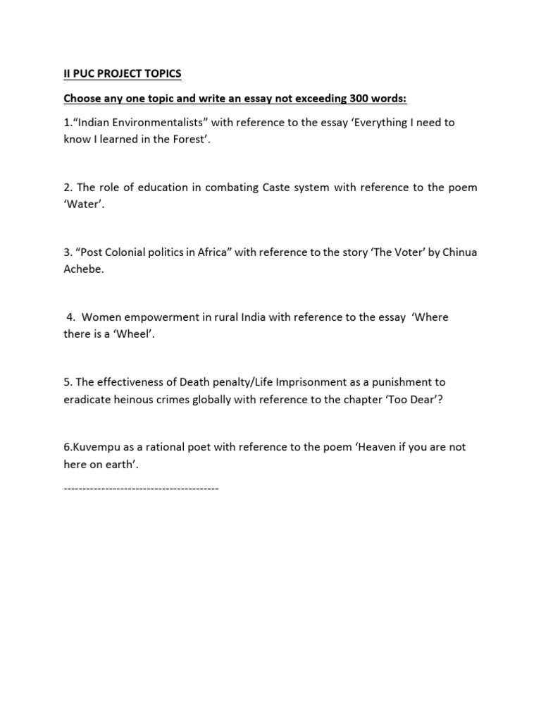 ii-puc-project-topics-pdf