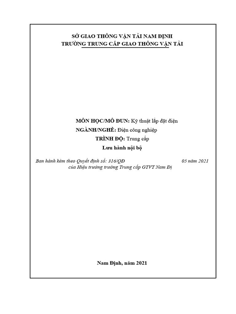 23 MD Ky Thuat Lap Dat Dien DCN | PDF
