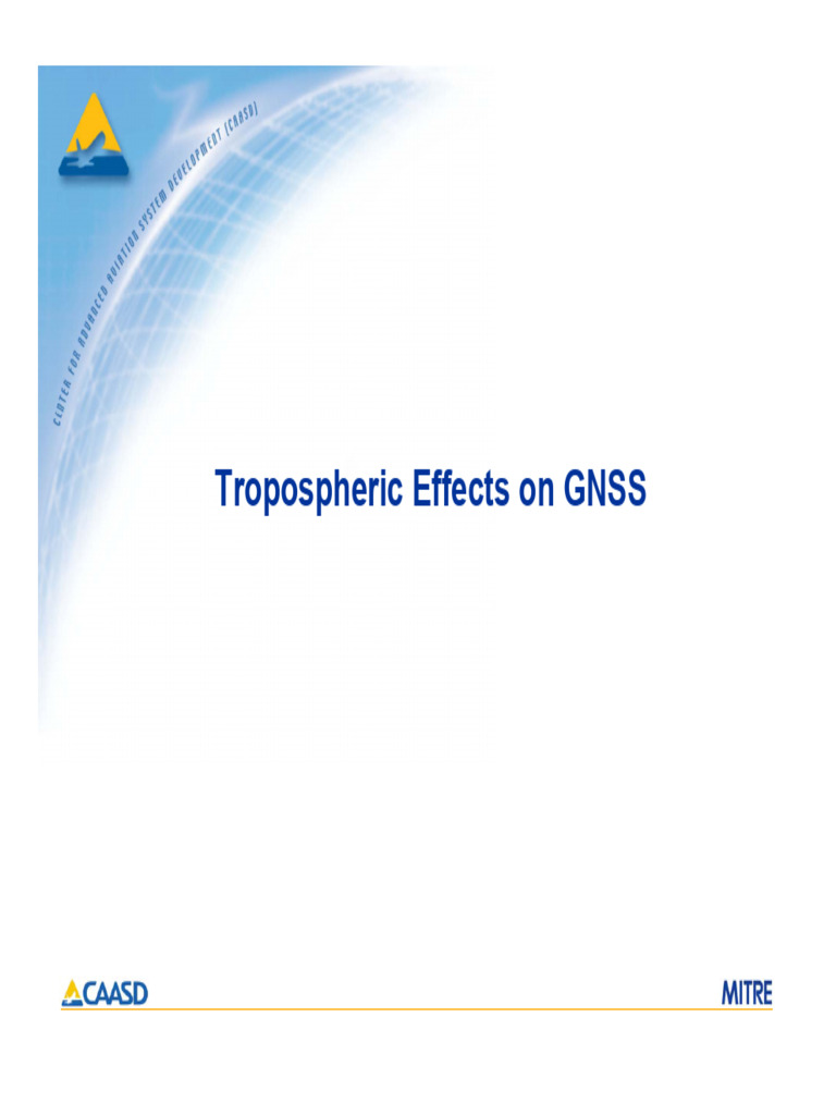 Tropospheric Effect on GNSS | PDF | Troposphere | Atmosphere