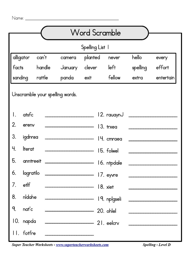 Listd1-Scramble WDTNB | PDF