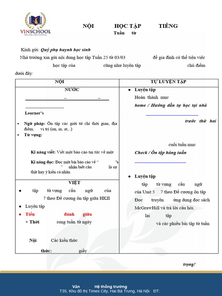 S5 - W25 - PROGRESS TEST 2 - Classletter | PDF
