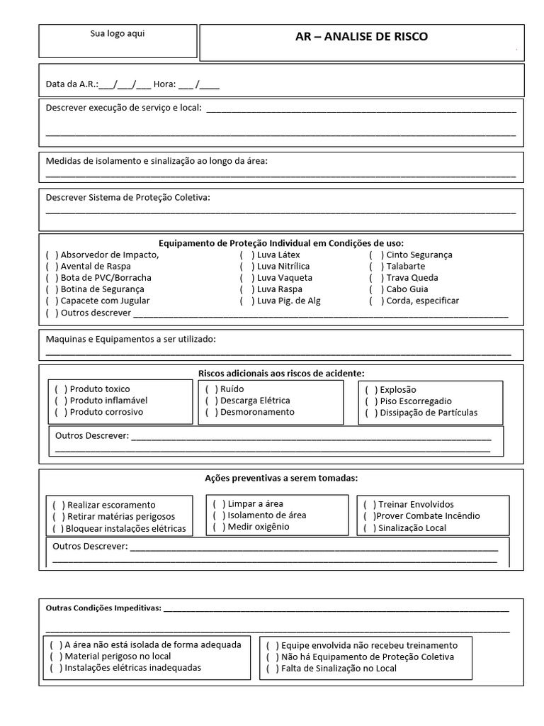 Análise de Risco para Trabalho em Altura | PDF