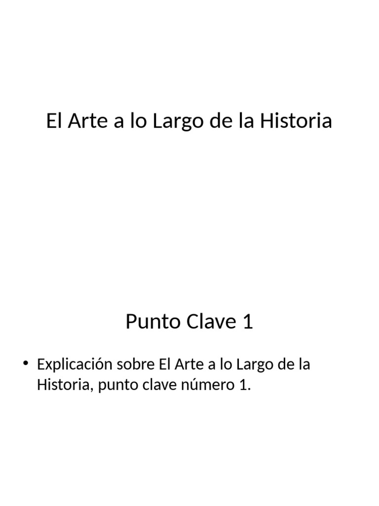 El Arte A Lo Largo de La Historia | PDF