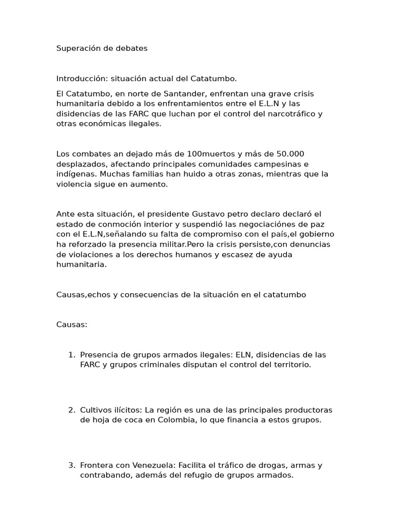 Crisis Humanitaria en el Catatumbo | PDF | Derechos humanos | Justicia