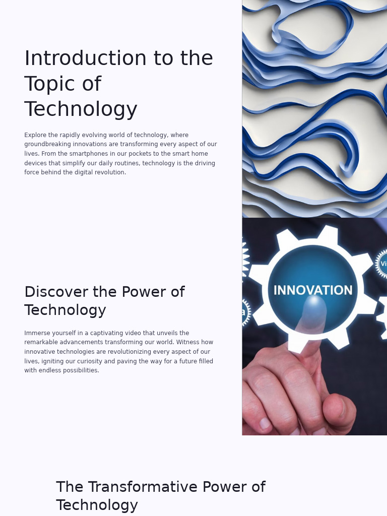Transformative Power of Technology | PDF | Artificial Intelligence ...