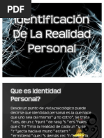 Identificación de La Realidad Personal