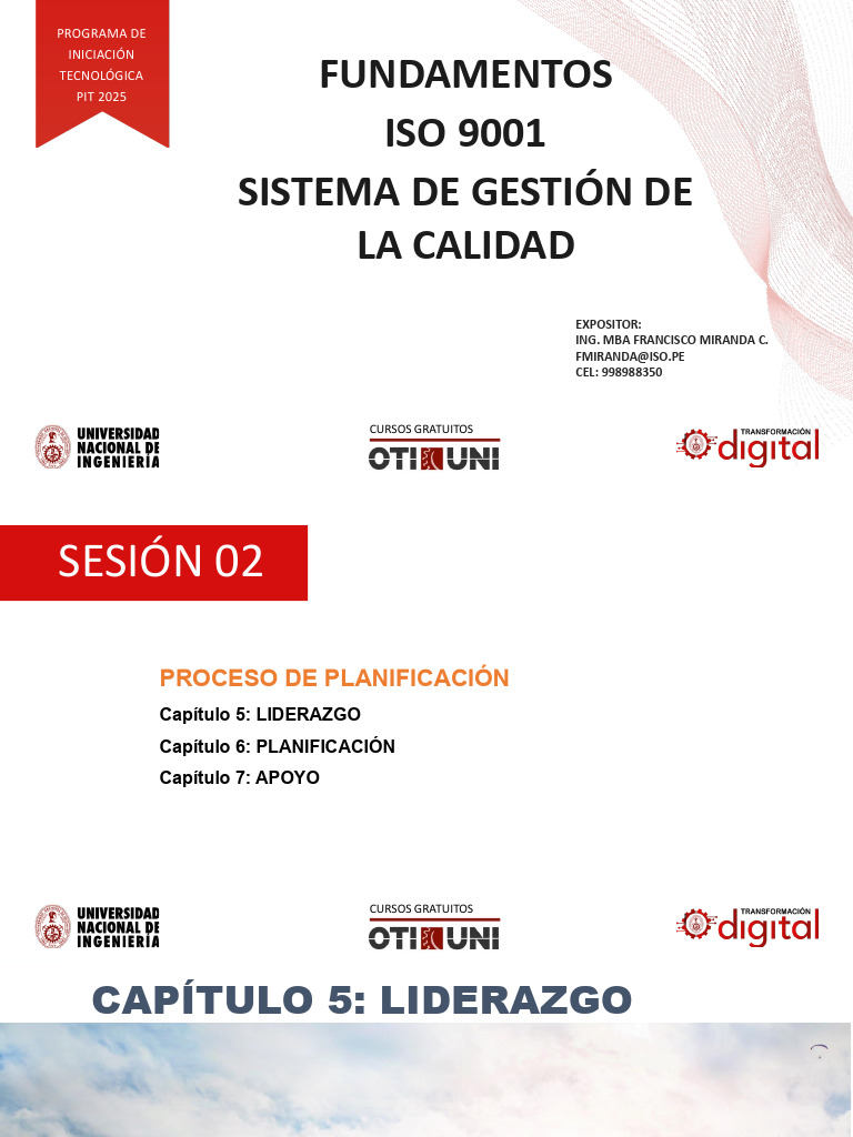 Fundamentos de ISO 9001: Liderazgo y Planificación | PDF ...
