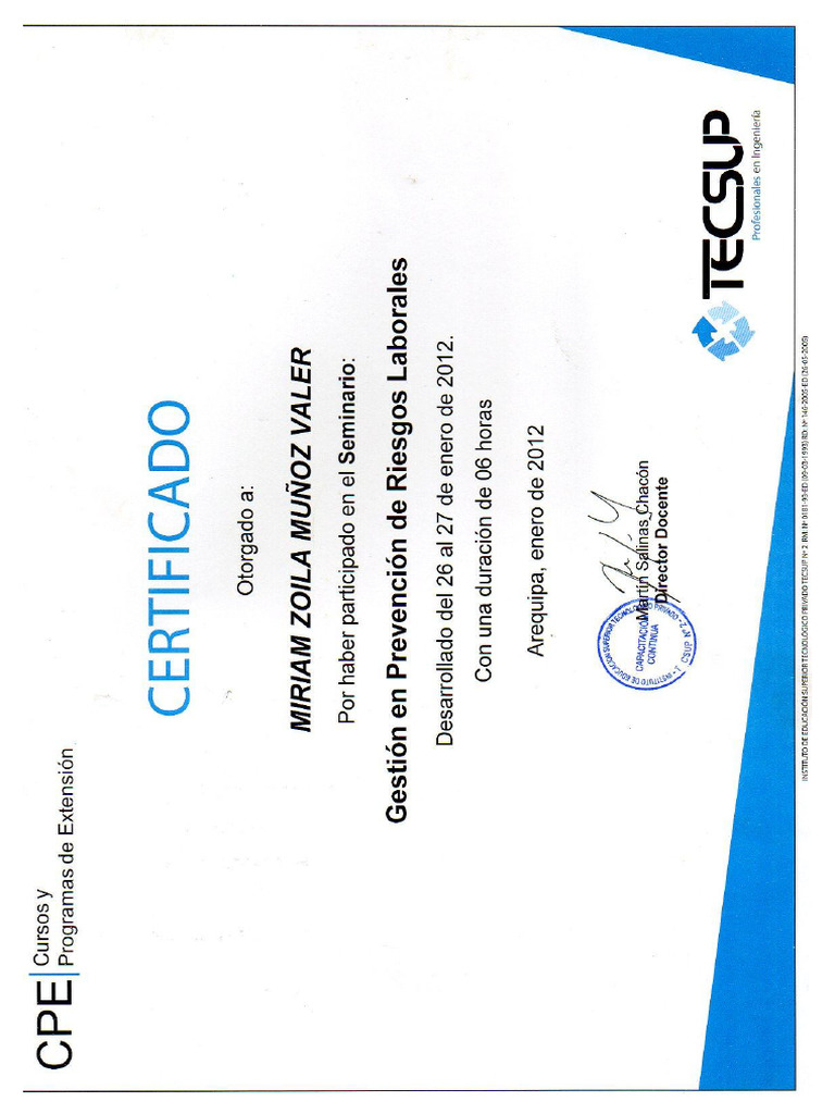 Certificados Seguridad | PDF