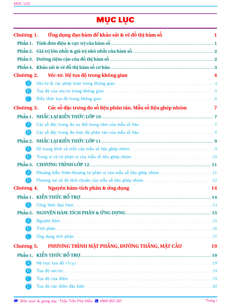 Ly Thuyet Toan 12 CA Nam | PDF