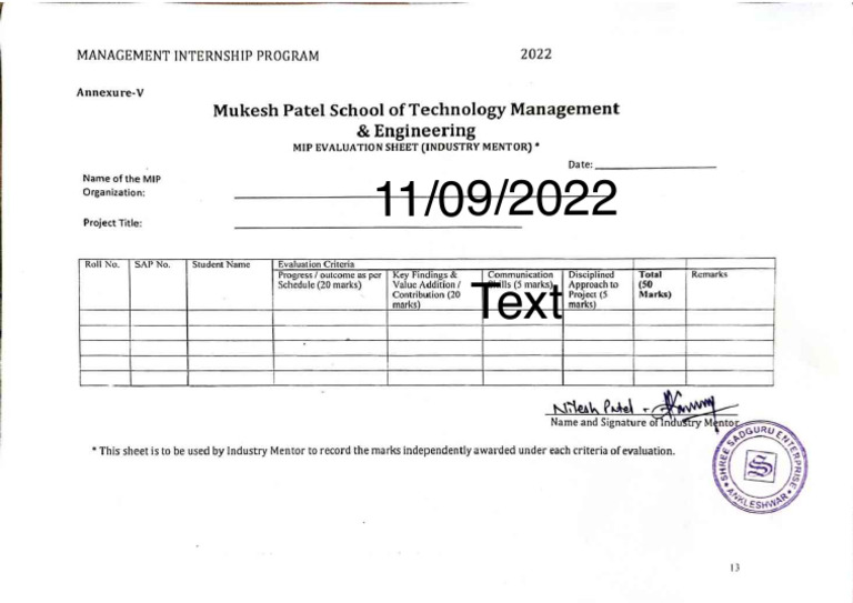 Management Internship Pdf