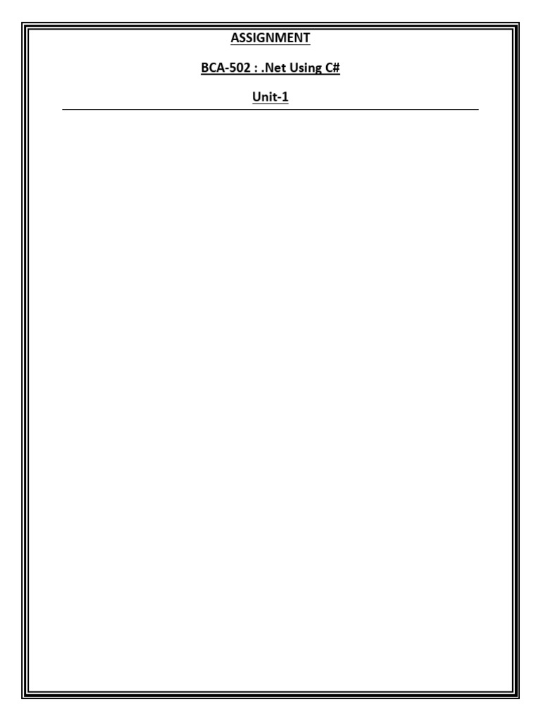 Assignment 1 | PDF