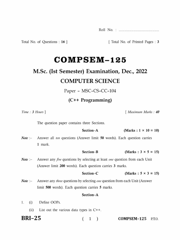Compsem 125 | PDF