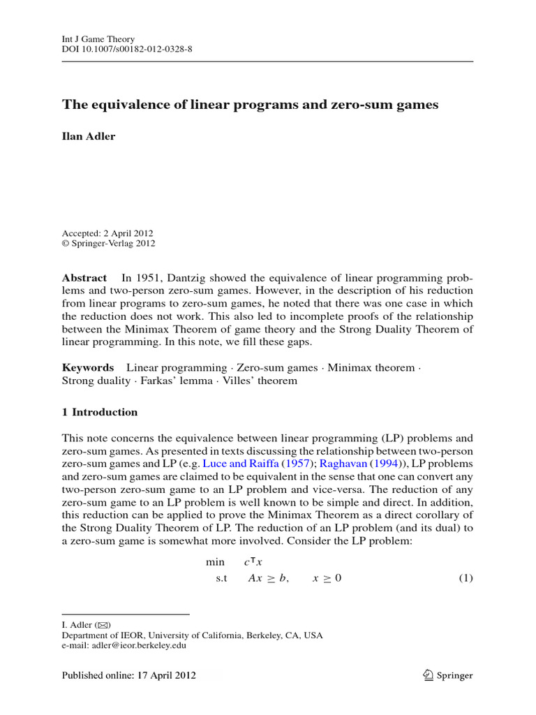 4 | PDF | Linear Programming | Matrix (Mathematics)