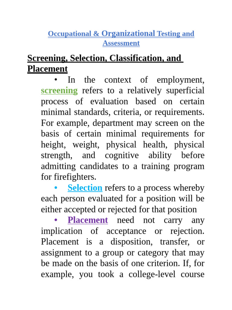 Organizational Testing | PDF | Employment | Leadership