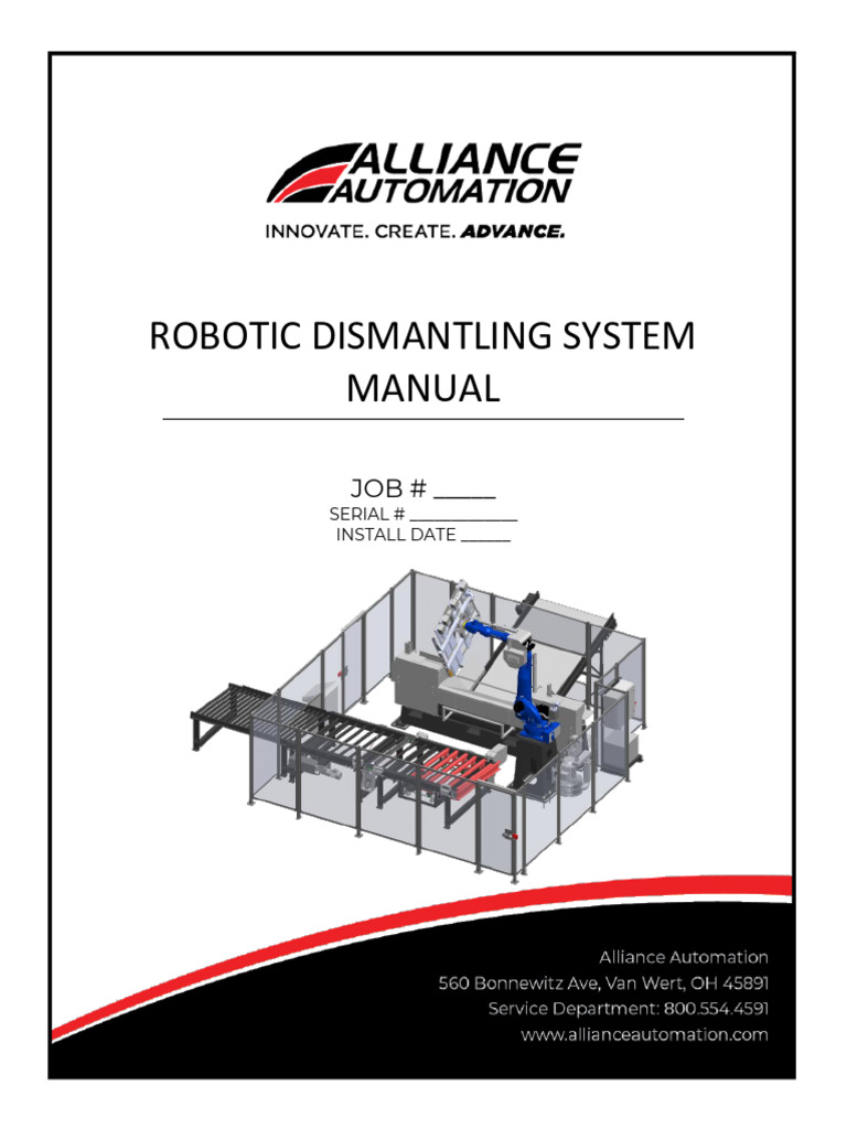 Robotic Dismantling System Manual | PDF | Robot | Robotics