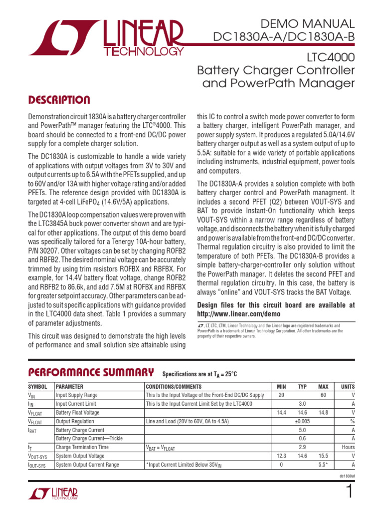DC 1830 Af | PDF | Battery Charger | Direct Current