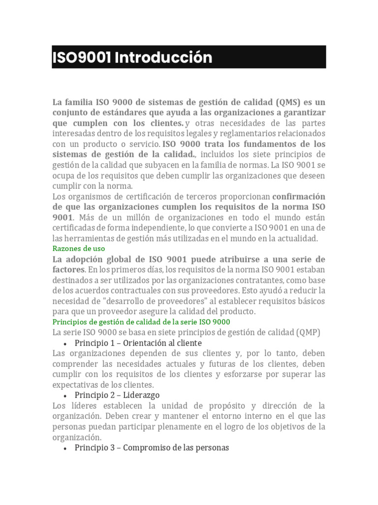 Guía Completa sobre ISO 9001:2015 | PDF | Calidad (comercial) | Gestión ...