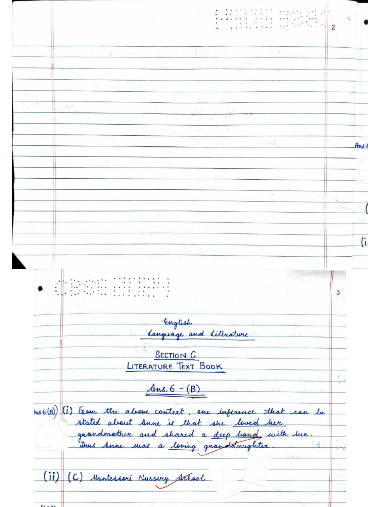 Reference Answer Sheet English 10th | PDF