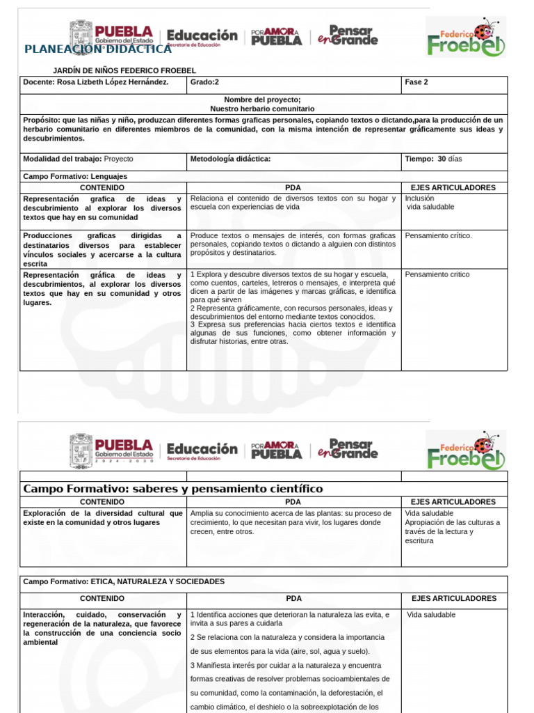 Herbario Comunitario en Jardín de Niños | PDF | Naturaleza | Educación ...