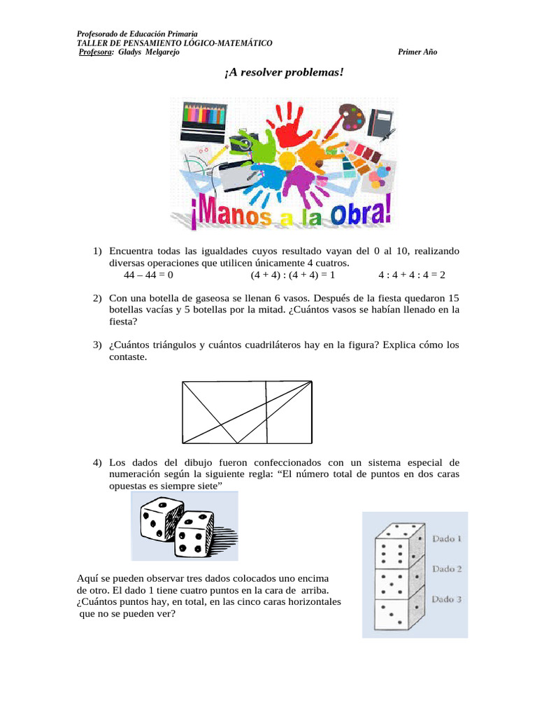 ¡A Resolver Problemas! | PDF | Sustracción | Color