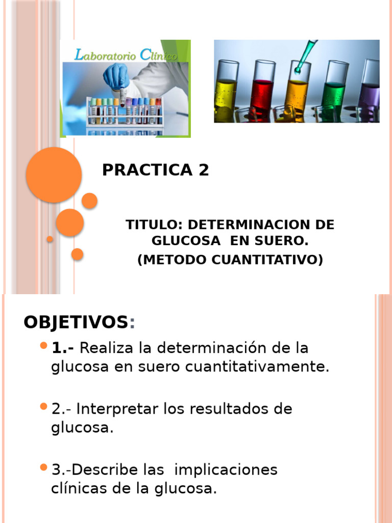 Determinación Cuantitativa de Glucosa | PDF