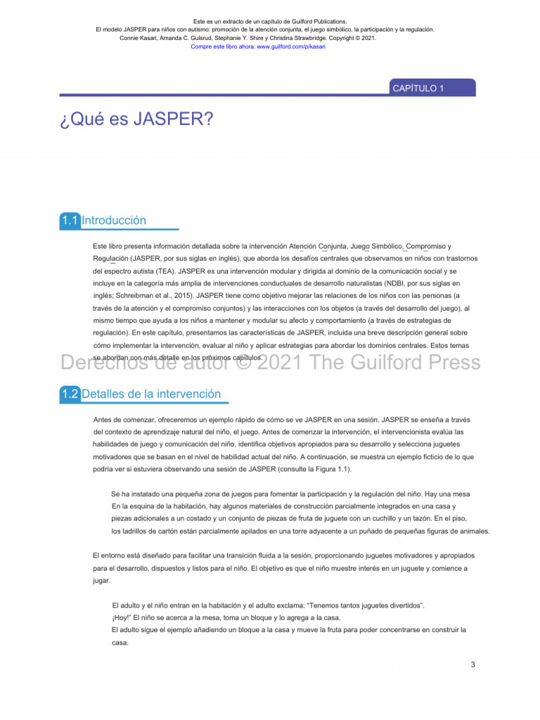 Modelo JASPER para Autismo: Guía PDF | PDF | Autismo | Comunicación