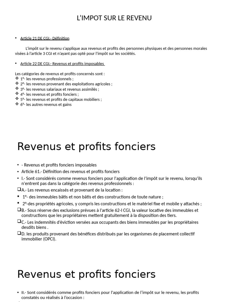 Impôt sur le revenu locatif au Maroc 2025 | PDF | Impôt sur le revenu ...