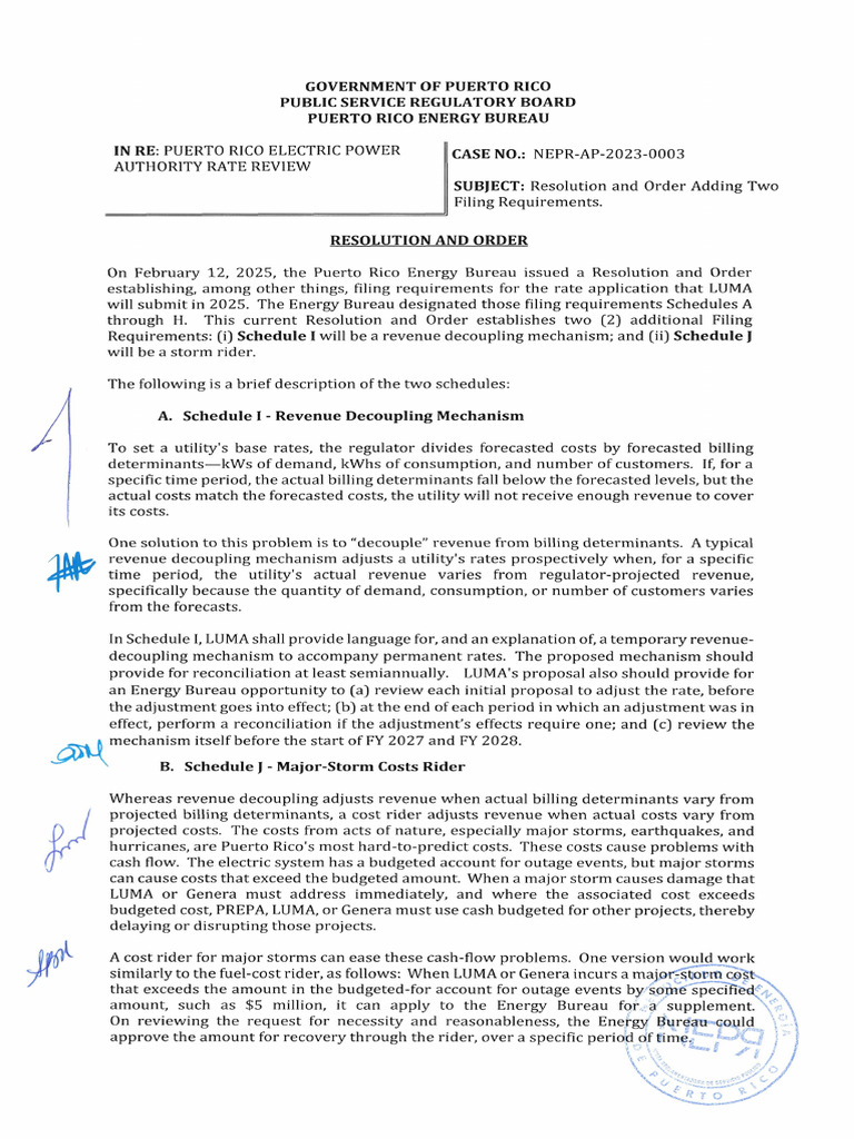 New Filing Requirements for NEPR-AP-2023-0003 | PDF