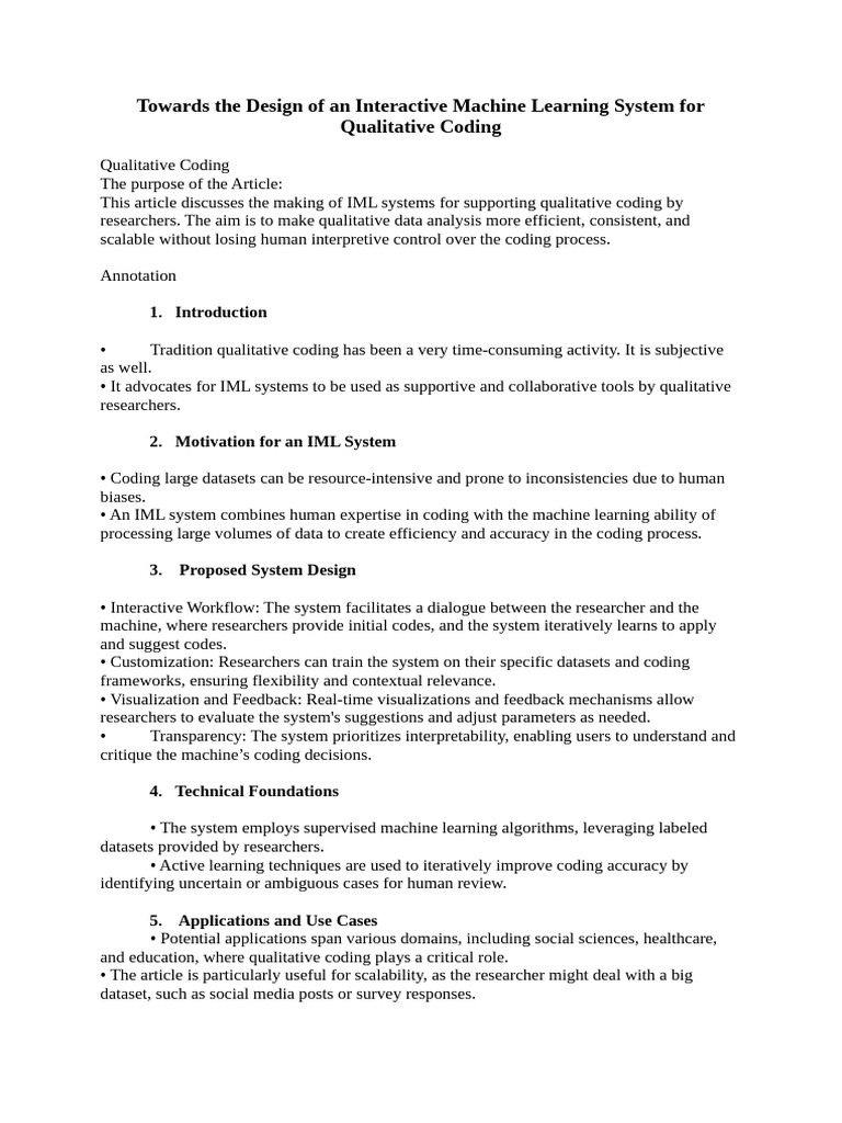 Towards the Design of an Interactive Machine Learning System for ...