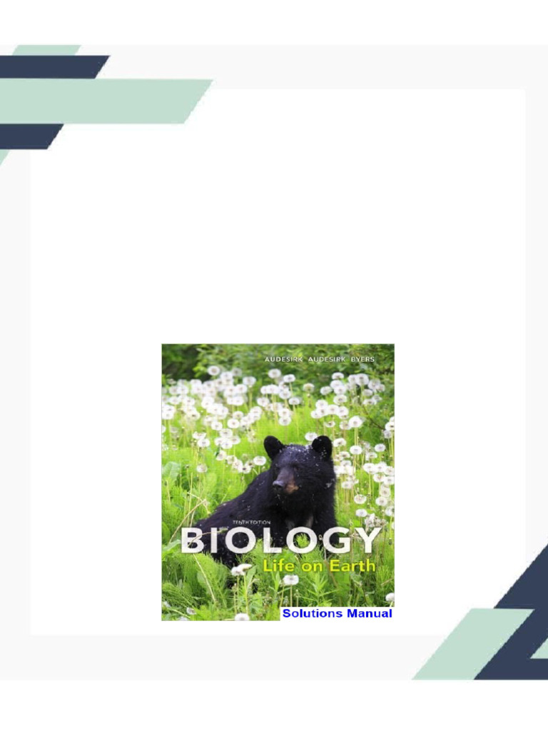 Biology life on earth 10th edition audesirk solutions manual free