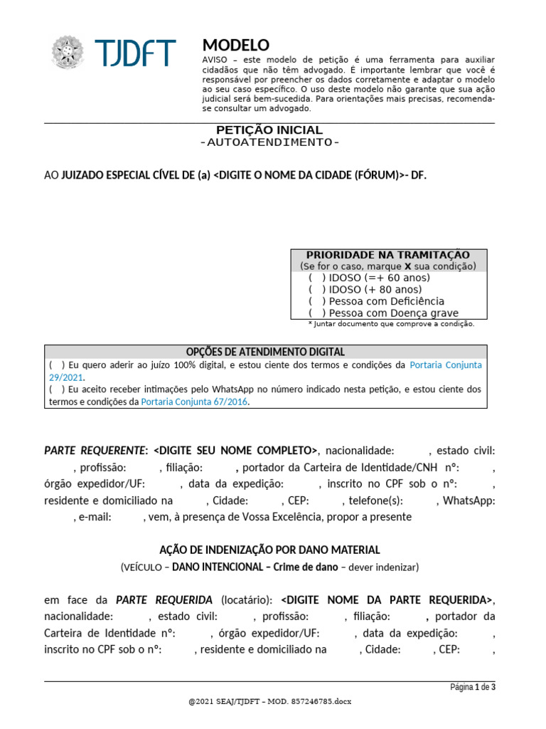 19.01 VEÍCULO - DANO INTENCIONAL - Crime de Dano - Indenização Material ...