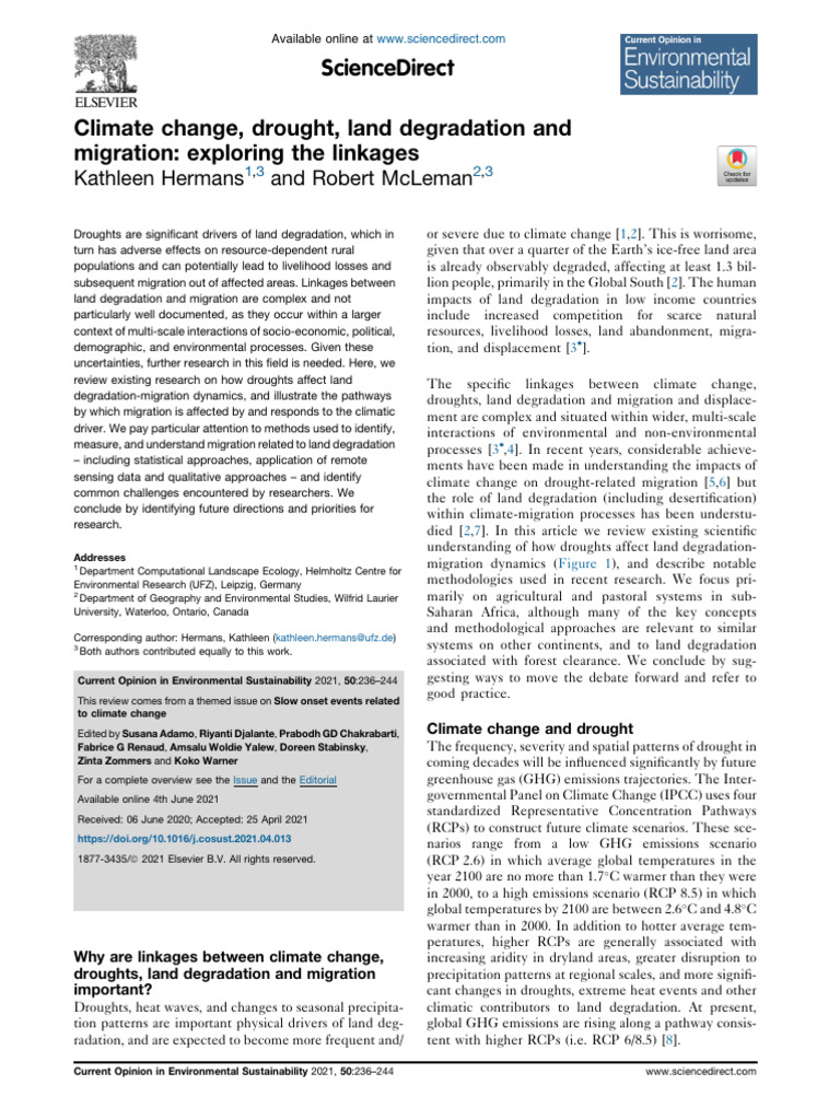 Climate Change, Drought, Land Degradation and | PDF | Drought ...