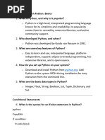 Python Sample Viva Questions for Academic Session 2024-2025 | PDF ...