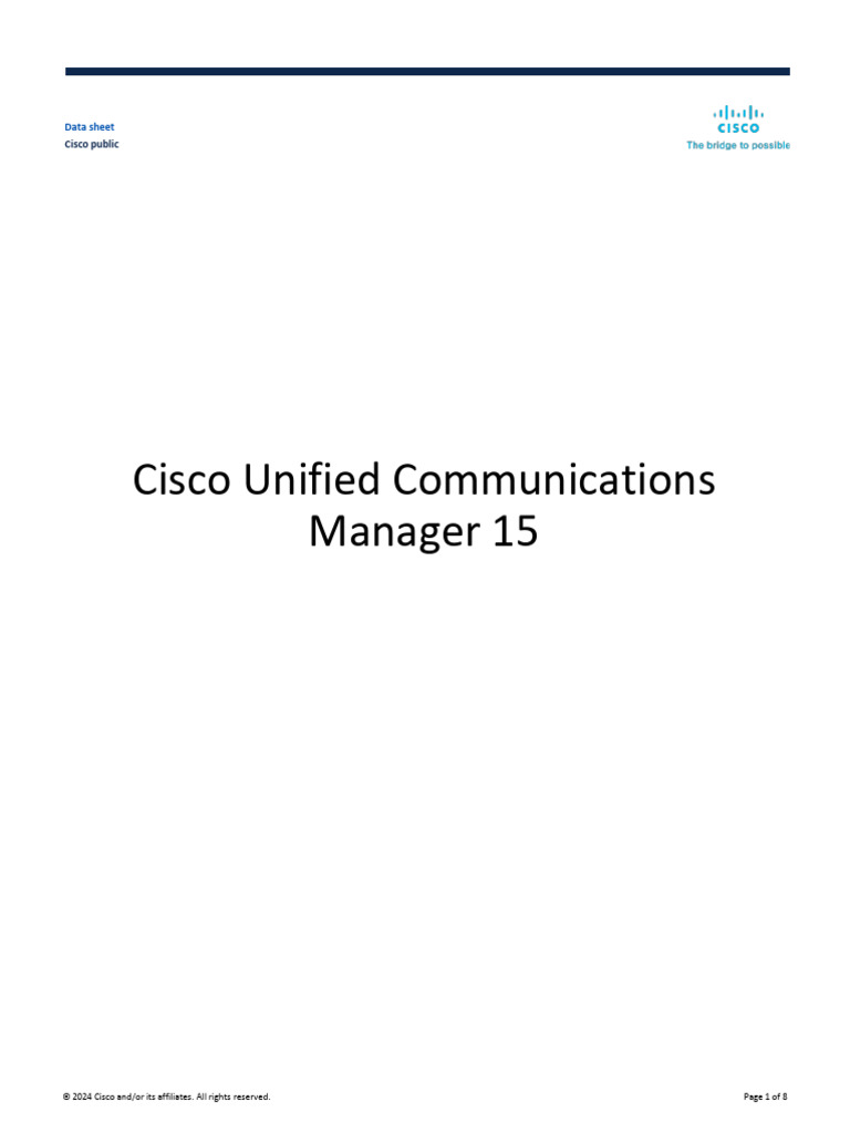 Ucm 15 Data Sheet | PDF | Desktop Virtualization | Voice Over Ip