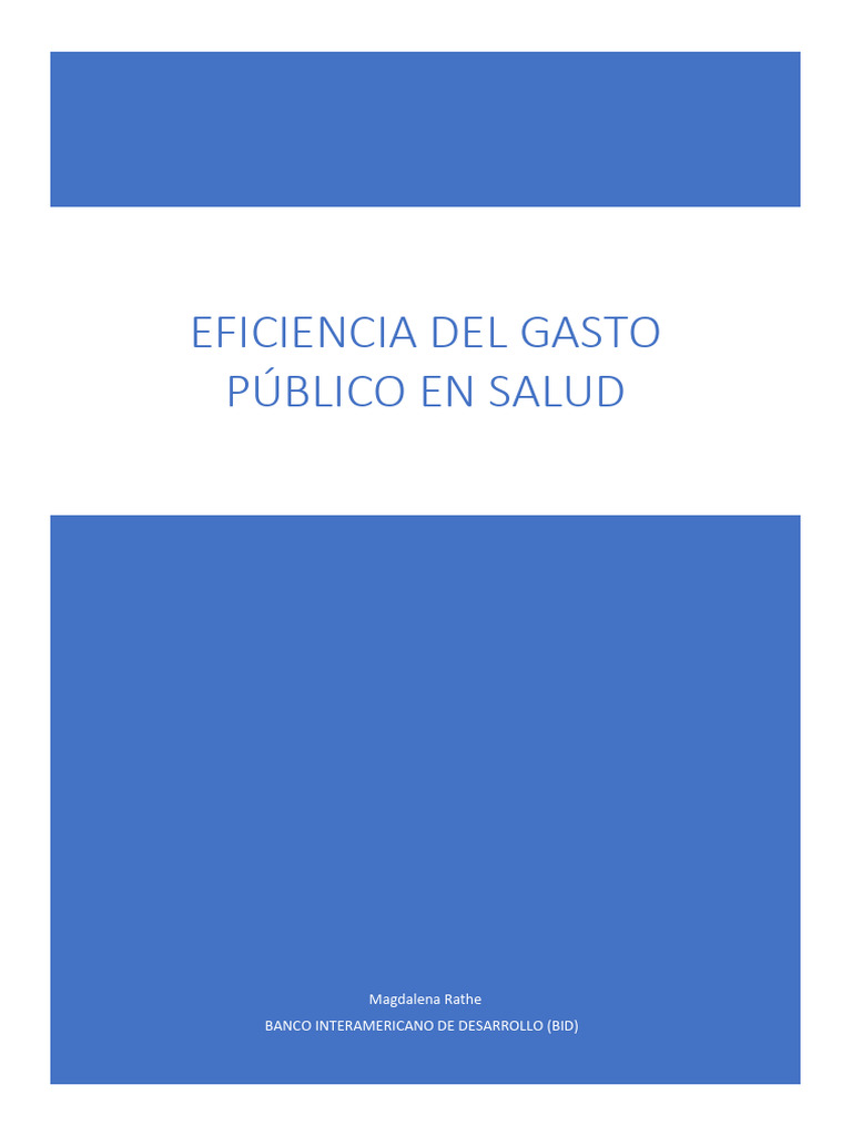 Eficiencia Del Gasto en Salud en RD - Compressed | PDF | Pobreza ...