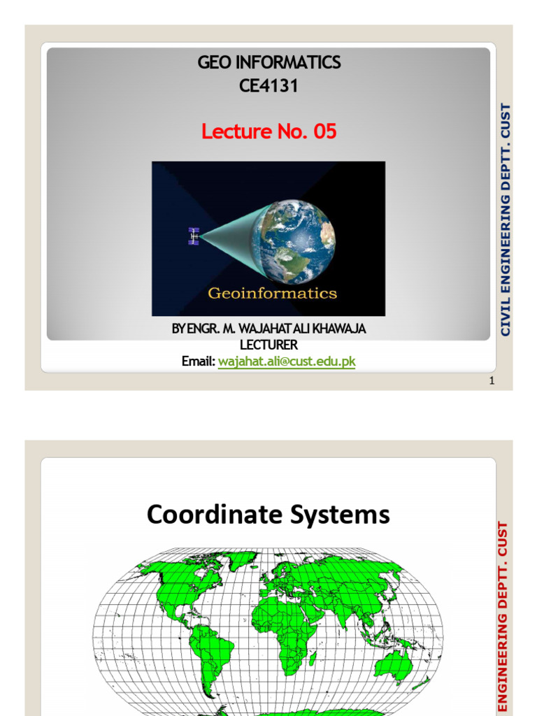 Understanding Geospatial Coordinate Systems | PDF | Latitude | Longitude