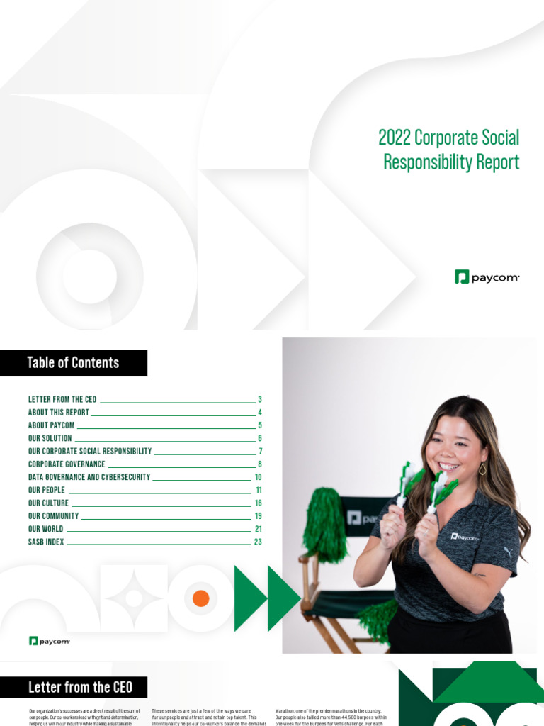 Corporate Social Responsibility Report | PDF | Computer Security | Security