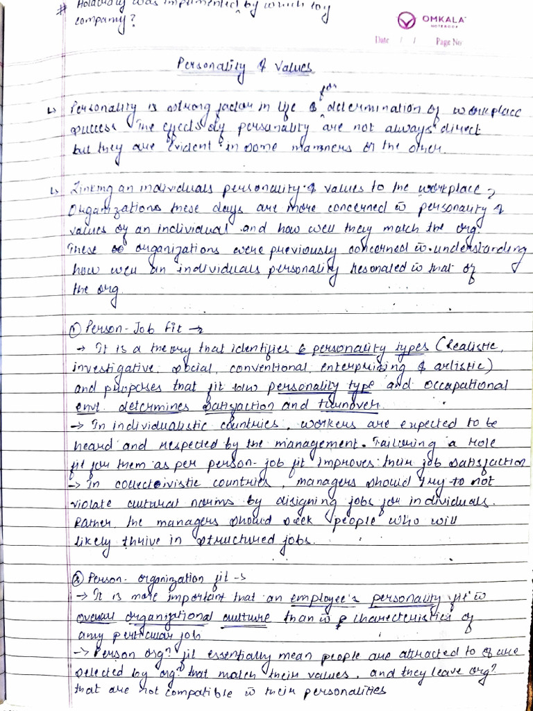 Understanding Personality Traits and Values | PDF