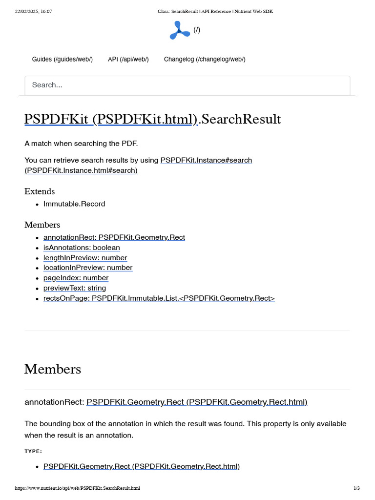 PSPDFKit Search Result API Guide | PDF | Computer Programming ...