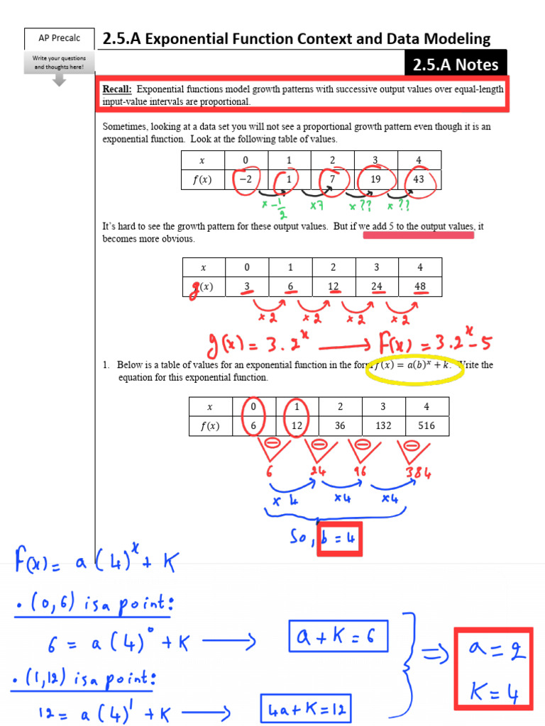 2,5 A Class Notes - 241124 - 101258 | PDF | Function (Mathematics ...