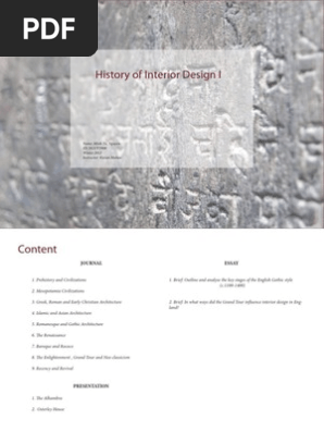 History Of Interior Design 1 Booklet Gothic Architecture