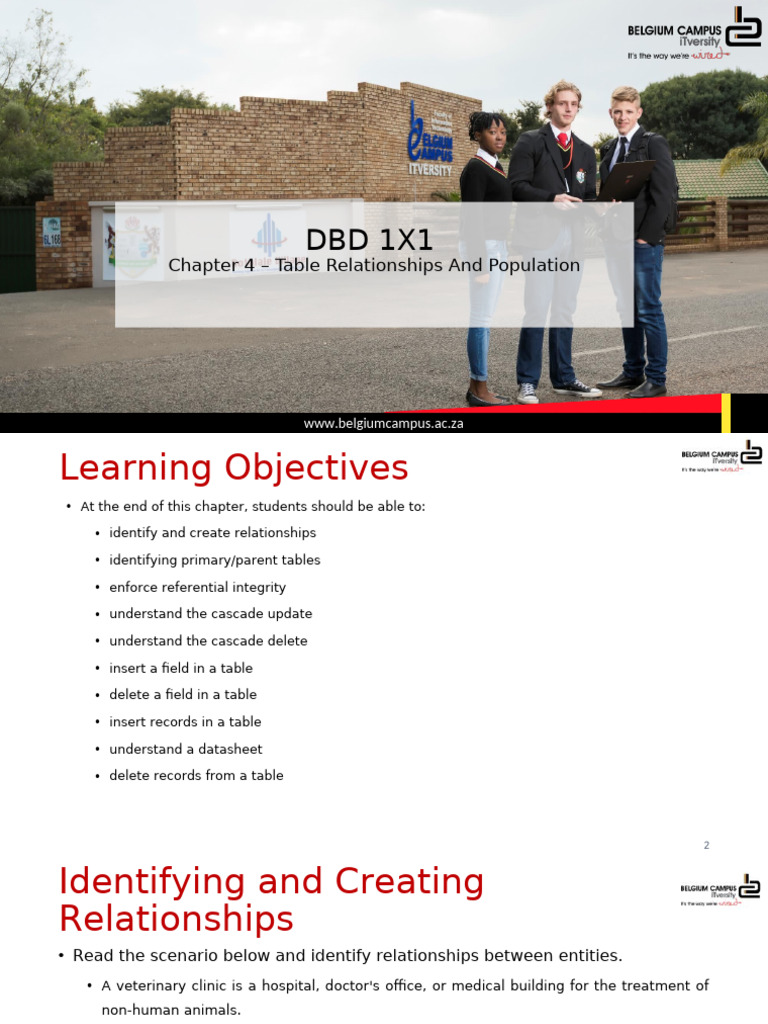 Lesson 04 Creating Relationships and Entering Data | PDF | Software ...