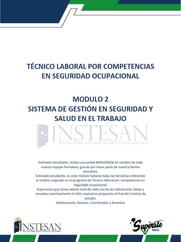 Sistema de Gestión en Seguridad Laboral | PDF | Seguridad y salud ...