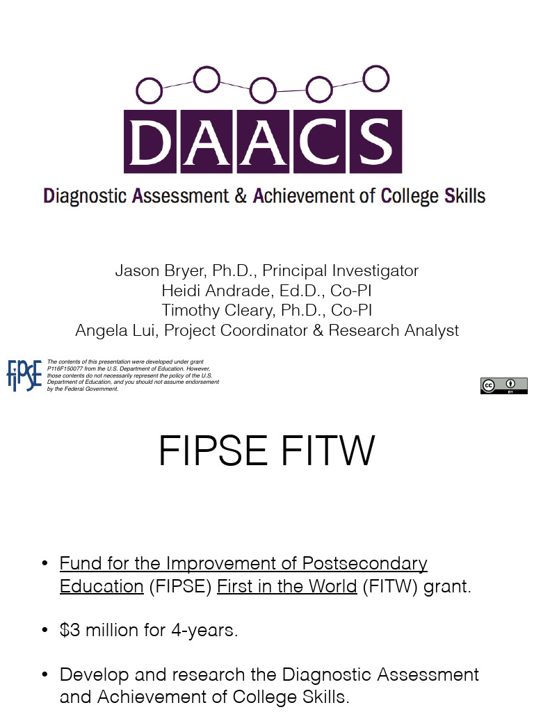 DAACS: Enhancing Student Learning Assessment | PDF | Educational ...