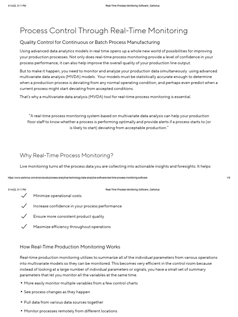 Real-Time Process Monitoring Software | PDF | Data Analysis | Real Time ...