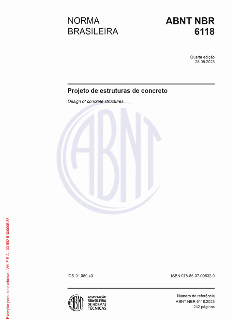 NBR 6118 2023 Projeto de Estruturas de Concreto | PDF