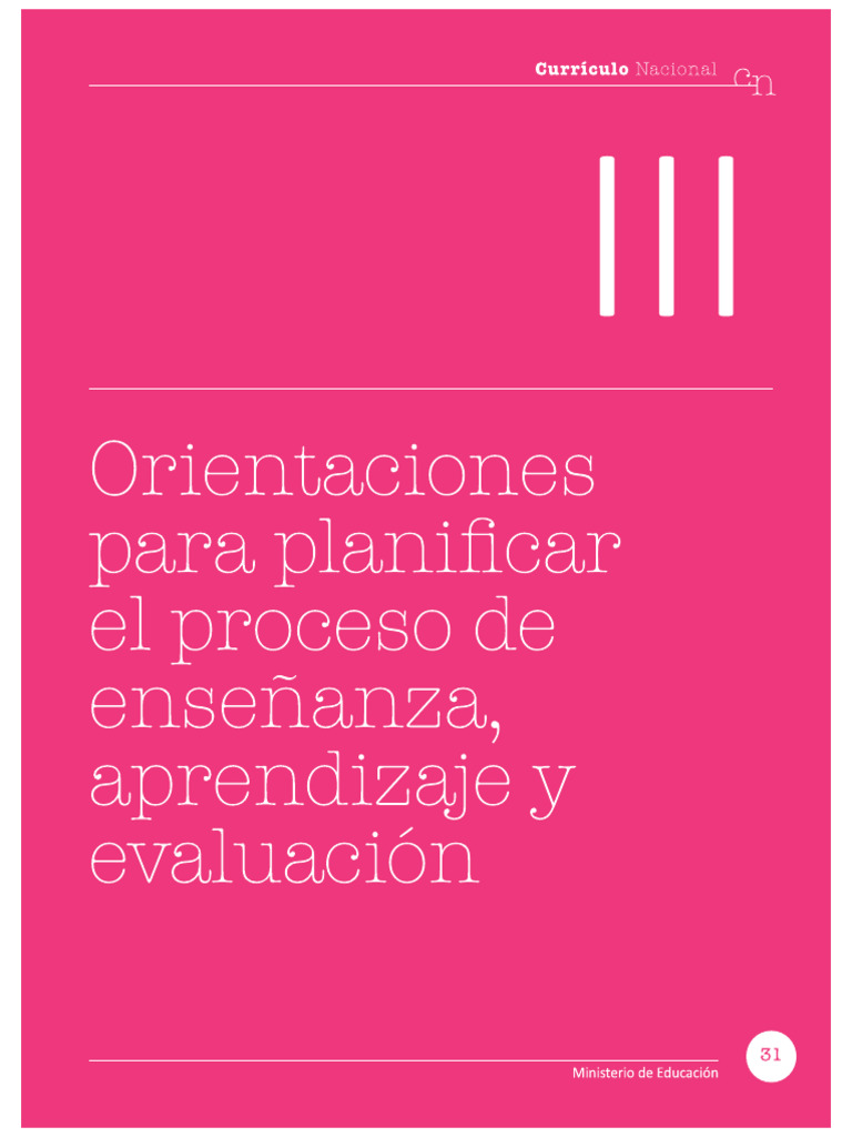 Orientaciones para Planificar El Proceso de Enseñanza Aprendizaje y ...